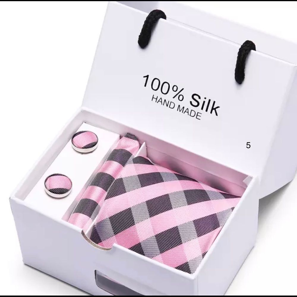 3 PIECE MENS‎ EXTRA LONG SILK TIE SET
